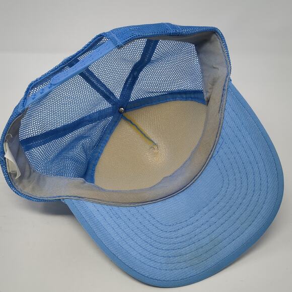 Paul's Snapback Trucker Hat Blue One Size Adjustable Rope Mesh Back Mohr's - Picture 7 of 9